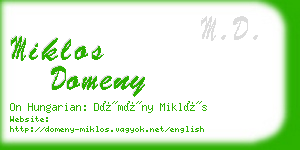 miklos domeny business card